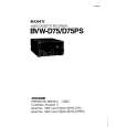 SONY BVWD75 Owner's Manual cover photo