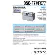 SONY DSCFX77 Service Manual cover photo