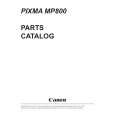 CANON PIXMA MP800 Parts Catalog cover photo