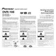 PIONEER DVR-108 Owner's Manual cover photo