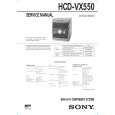 SONY HCDVX550 Service Manual cover photo