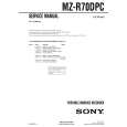 SONY MZR70DPC Service Manual cover photo