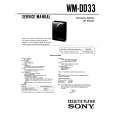SONY WMDD33 Service Manual cover photo