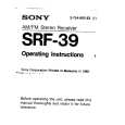 SONY SRF39 Owner's Manual cover photo