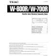 TEAC W800R Owner's Manual cover photo