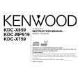 KENWOOD KDCX759 Owner's Manual cover photo