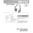 SONY MDRIF510 Service Manual cover photo