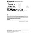 PIONEER S-W3700-K/XTW/UC Service Manual cover photo