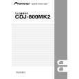 PIONEER CDJ-800MK2/NKXJ5 Owner's Manual cover photo