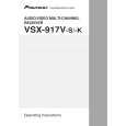 PIONEER VSX-917V-K/SPWXJ Owner's Manual cover photo