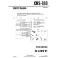 SONY XRS888 Service Manual cover photo