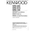 KENWOOD KRC204 Owner's Manual cover photo
