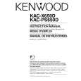 KENWOOD KAC-X650D Owner's Manual cover photo