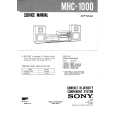 SONY MHC1000 Service Manual cover photo