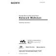 SONY NWMS70D Owner's Manual cover photo