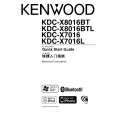 KENWOOD KDC-X8016BTL Quick Start cover photo