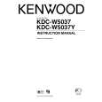 KENWOOD KDC-W5037 Owner's Manual cover photo