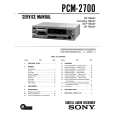 SONY PCM2700 Service Manual cover photo