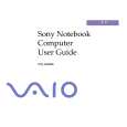 SONY PCG-Z600RE/K VAIO Owner's Manual cover photo