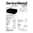 TECHNICS RS-X901 Service Manual cover photo