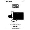 SONY MZ-E2 Owner's Manual cover photo