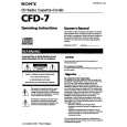 SONY CFD-7 Owner's Manual cover photo