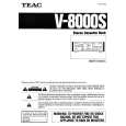 TEAC V8000S Owner's Manual cover photo