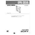 SONY OPK203G Service Manual cover photo