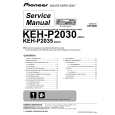 PIONEER KEH-P2030 Service Manual cover photo