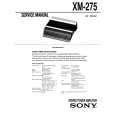 SONY XM275 Service Manual cover photo