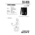 SONY SS-D33 Service Manual cover photo