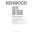 KENWOOD VR705 Owner's Manual cover photo