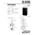 SONY SSD205 Service Manual cover photo