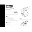 CASIO TV800 Owner's Manual cover photo