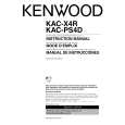 KENWOOD KAC-X4R Owner's Manual cover photo