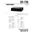SONY XR-1700 Service Manual cover photo