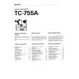 SONY TC755A Owner's Manual cover photo