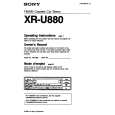 SONY XR-U880 Owner's Manual cover photo