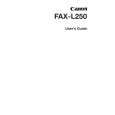 CANON FAXL250 Owner's Manual cover photo