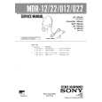 SONY MDR012 Parts Catalog cover photo