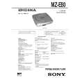 SONY MZE80 Owner's Manual cover photo