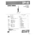 SONY SPP80 Service Manual cover photo