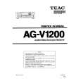 TEAC AG-V1200 Service Manual cover photo