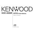 KENWOOD KDC-3026R Owner's Manual cover photo