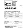 PIONEER XRP670F Service Manual cover photo