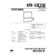 SONY KPR-46EX30 Owner's Manual cover photo