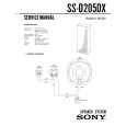 SONY SSD205DX Service Manual cover photo