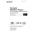 SONY MZNH600D Owner's Manual cover photo