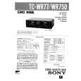 SONY TCWR750 Service Manual cover photo