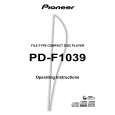 PIONEER PDF1039 Owner's Manual cover photo